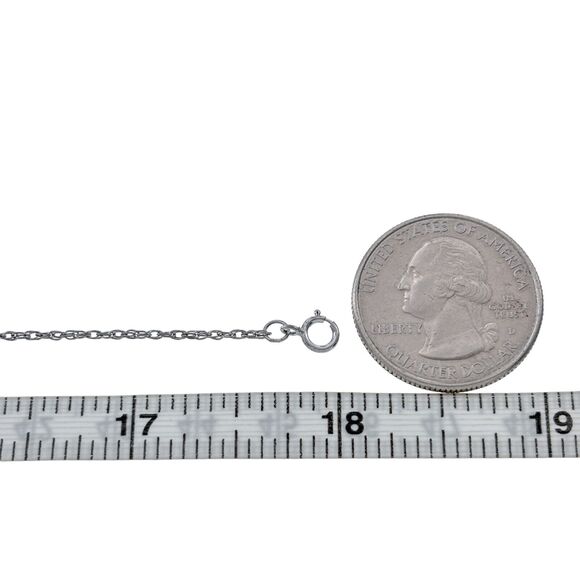 Vintage Sterling Silver 925 1.2mm Cable Chain Necklace 18" - Picture 2 of 3